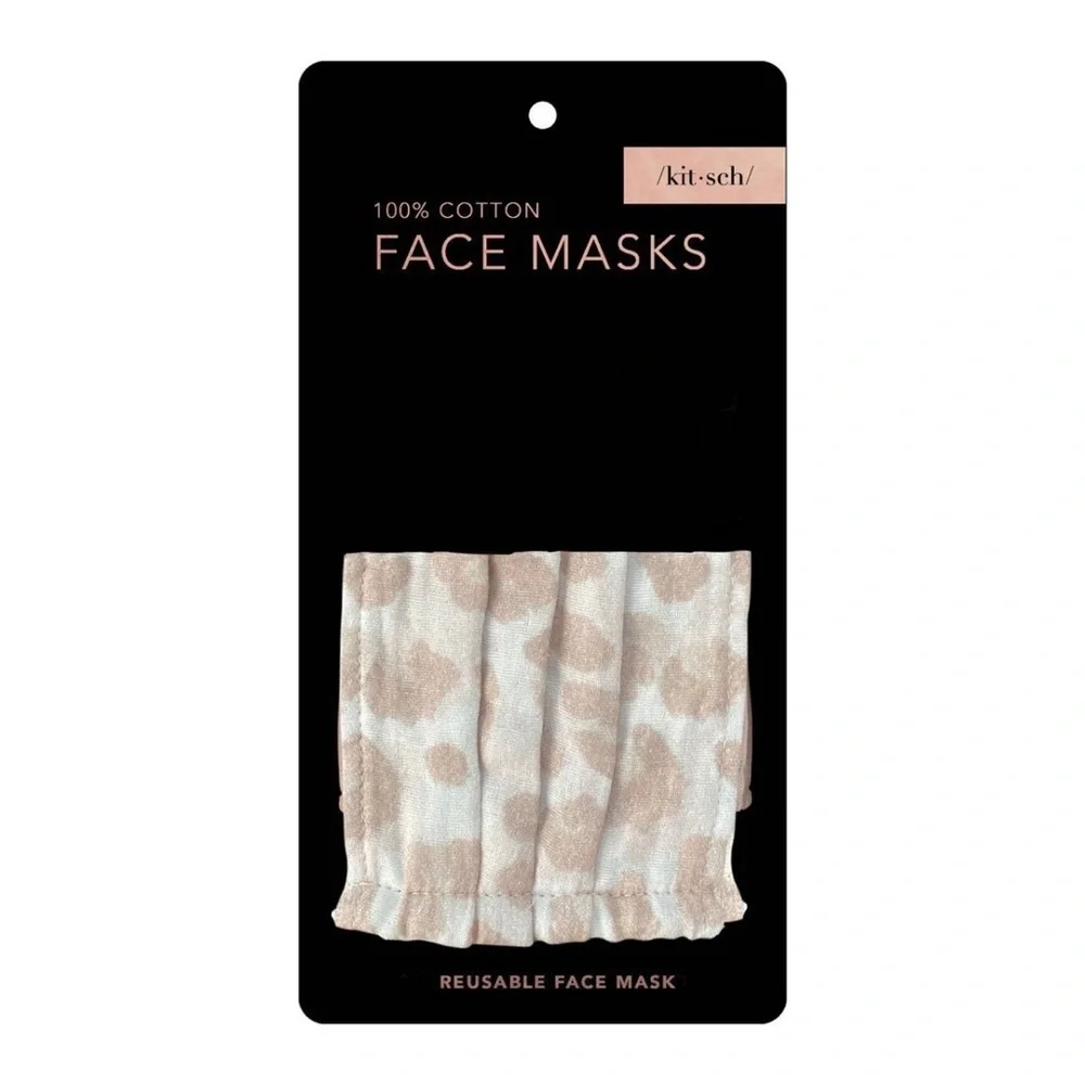 Kitsch One new cotton face mask in light leopard